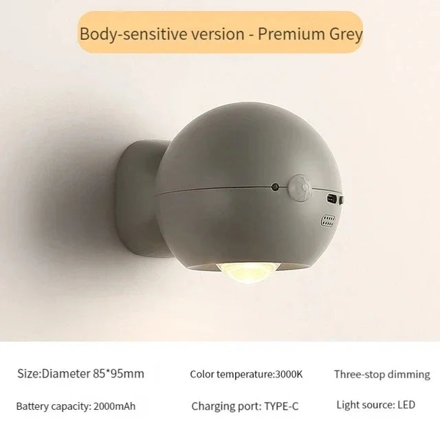 Lisslune | Rotating Mini Magnetic Rechargeable Wall Lamp