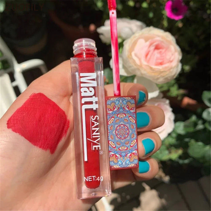 Rynx | Nudes Lip Gloss Waterproof Liquid Matte Lipstick Long-lasting 4g Quick-drying Red Lip Gloss Cosmetics Sexy Matte Velvet Lipstick