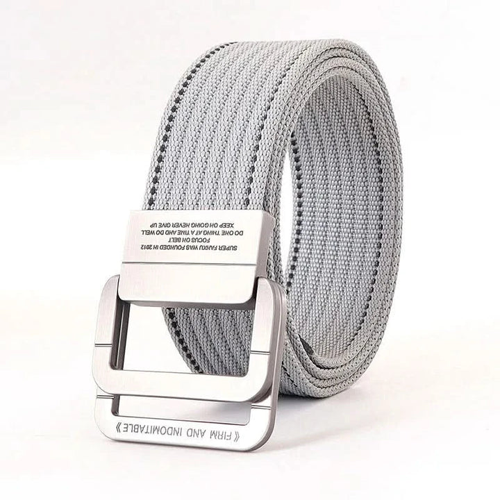 Lisslune | Unisex Canvas Belt – Double Metal Ring Buckle, Adjustable