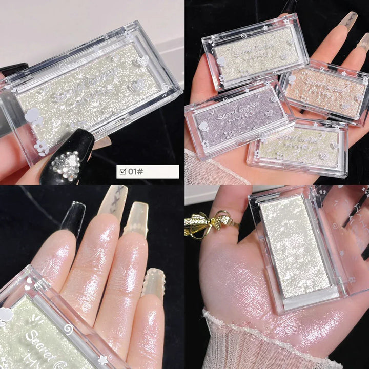 Rynx | Mashed Potatoes Texture Glitter Eyeshadow Long-lasting Waterproof Shimmer Eye Shadow Makeup Pearl Eyeshadow Pigment Korean Makeup