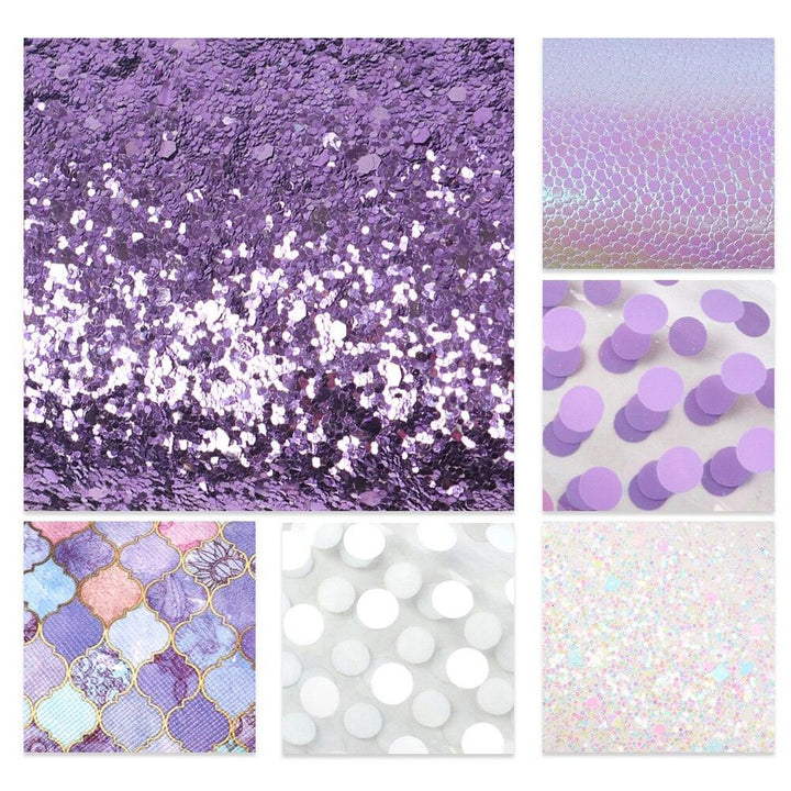Lisslune | Elegant fish scale dot faux leather craft kit for creative projects