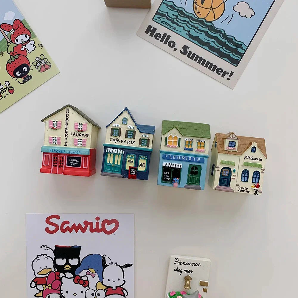 Rynx | House and Dog Refrigerator Stickers INS Cartoon Door Decorative Magnet Stickers Puppy Magnet Stickers Photo Notice Board Stick