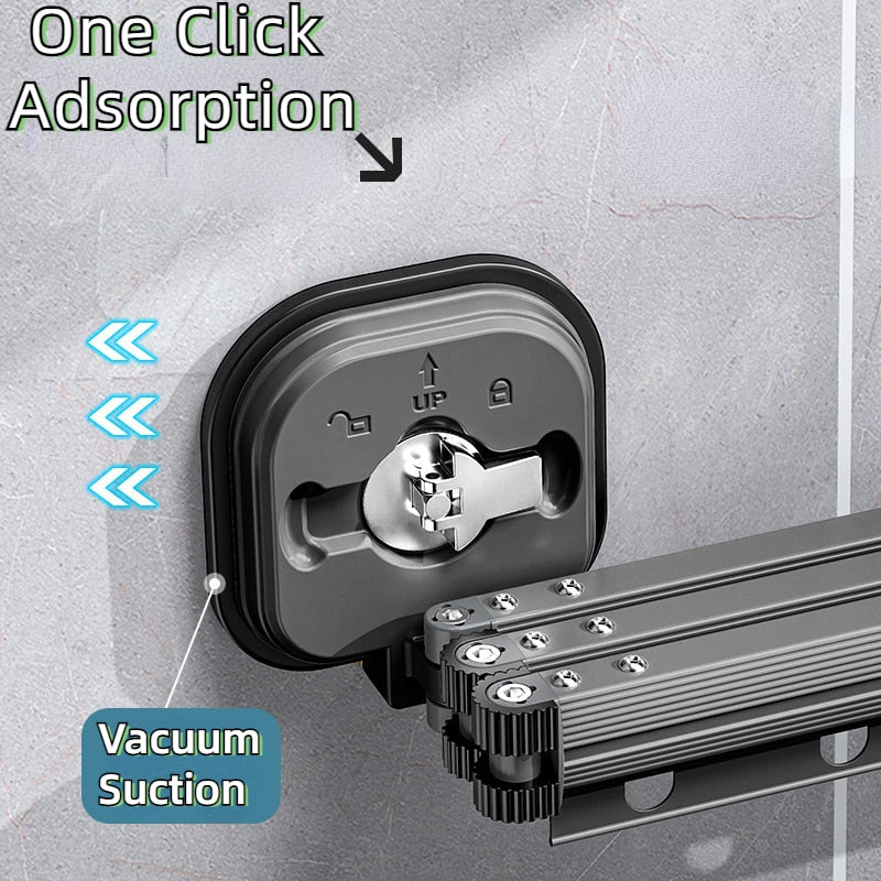 Lisslune | Easy Hang Wall-Mounted No-Punch Retractable Laundry Rack