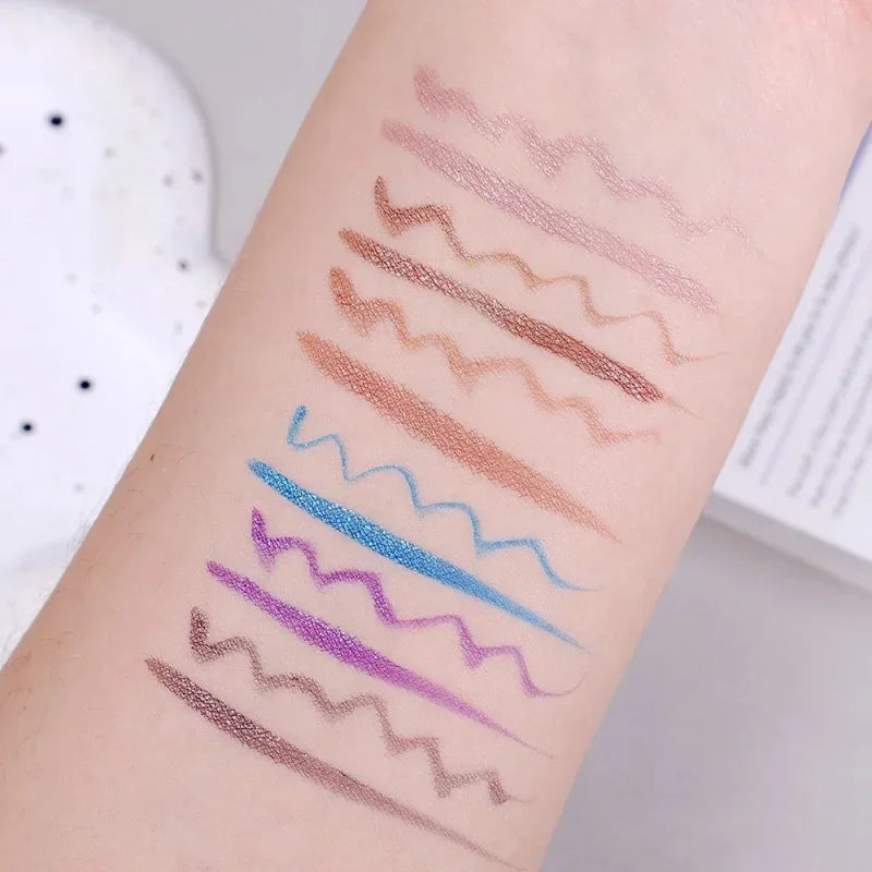 Rynx | Glitter Liquid Eyeliner Pen Waterproof Purple Pink Blue Eye Liner Pen Long-lasting Quick Dry Eye Makeup Cosmetics