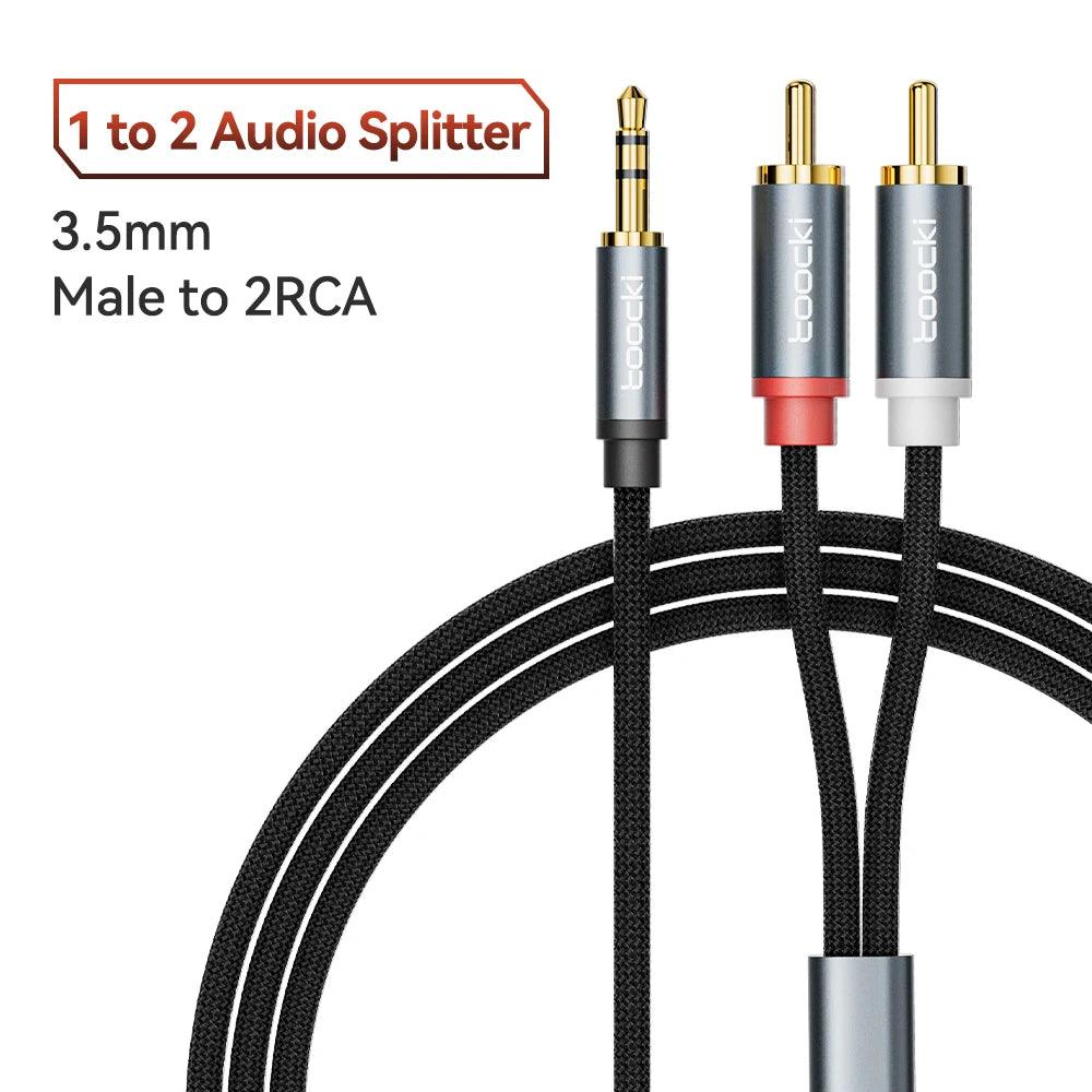 Lisslune | Superior RCA Audio Splitter Cable: Enhance your sound quality with effortless 3.5mm connectivity