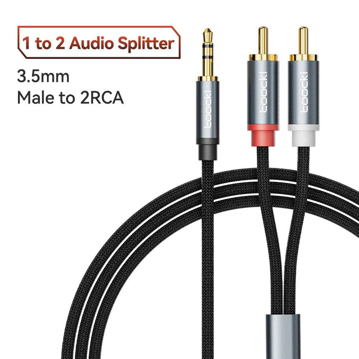 Lisslune | Superior RCA Audio Splitter Cable: Enhance your sound quality with effortless 3.5mm connectivity