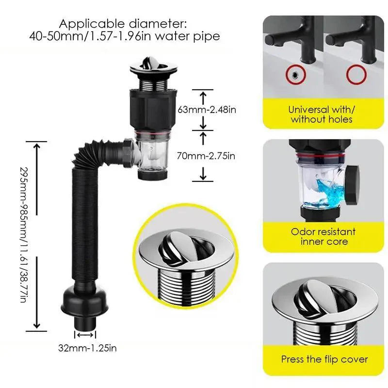 Lisslune | Innovative Flexible Drain Pipe System for Kitchen and Bathroom Solutions