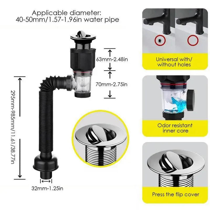 Lisslune | Innovative Flexible Drain Pipe System for Kitchen and Bathroom Solutions
