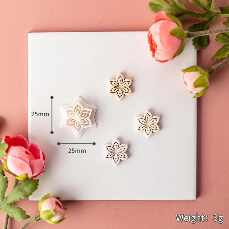 Lisslune | Flower and geometric polymer clay cutters for unique earrings and jewelry creations