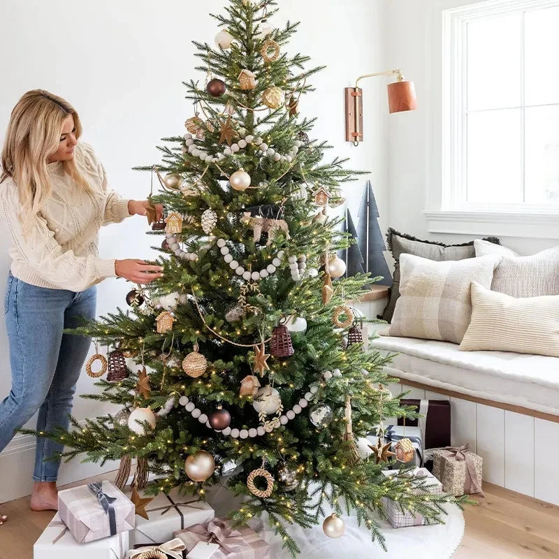 Rynx Christmas Ball Ornament Set Large Christmas Tree Hanging Decoration Snowflake Merry Christmas Decoration for Home 2025 New Year Party Gift