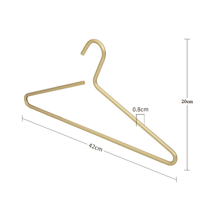 Lisslune | 5 pieces of hangers made of solid matte gold/silver │ Seamless wardrobe organizer made of metal