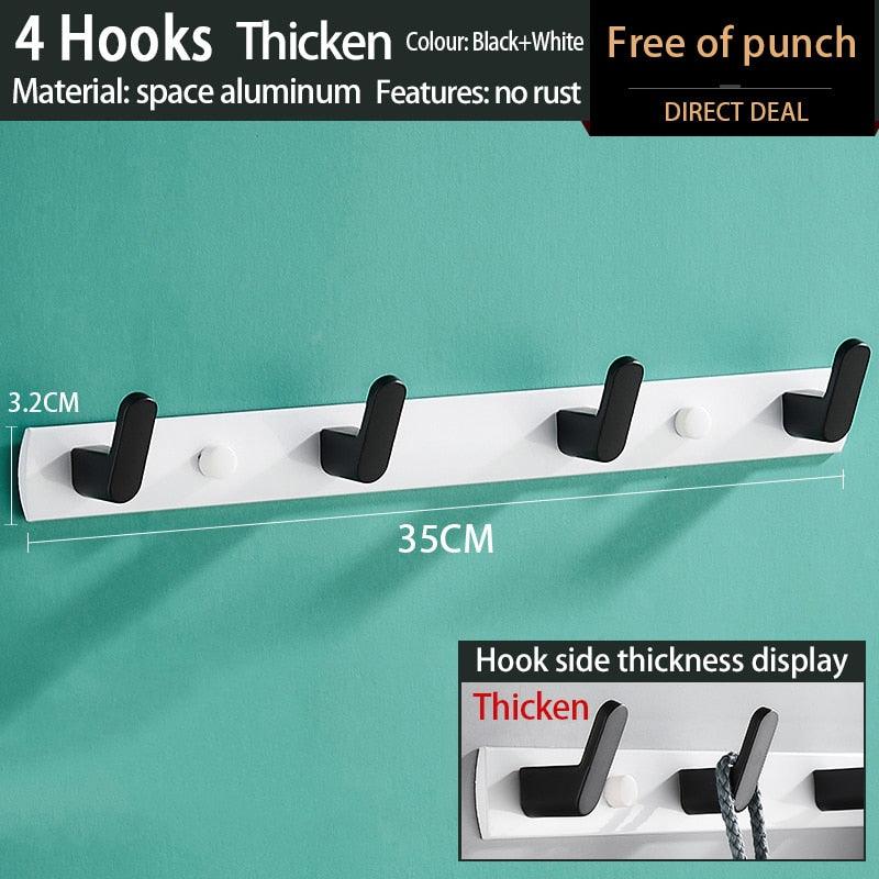 Lisslune | Space-saving Aluminum Hook Organizer: Efficient and stylish storage for any room