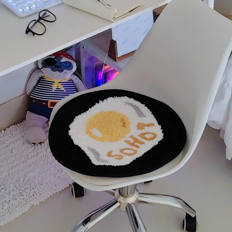Rynx | Tufting Letters Cushion Mat Soft Round Square Apple Heart Chair Sofa Pad Home Space Office Warm Decor for Autumn Winter