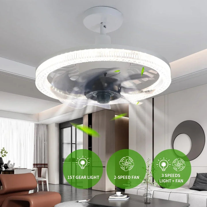 Lisslune | 3in1 Remote Control Noise-Free Noise Elegant Fan Lamp