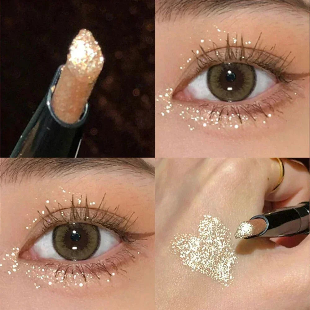 Rynx | Pearl Eyeshadow Pencil Glitter Eyeshadow Make-up waterproof Shimmer Silk Spinner Liner Pencil Cosmetics Beauty Make-up Tool