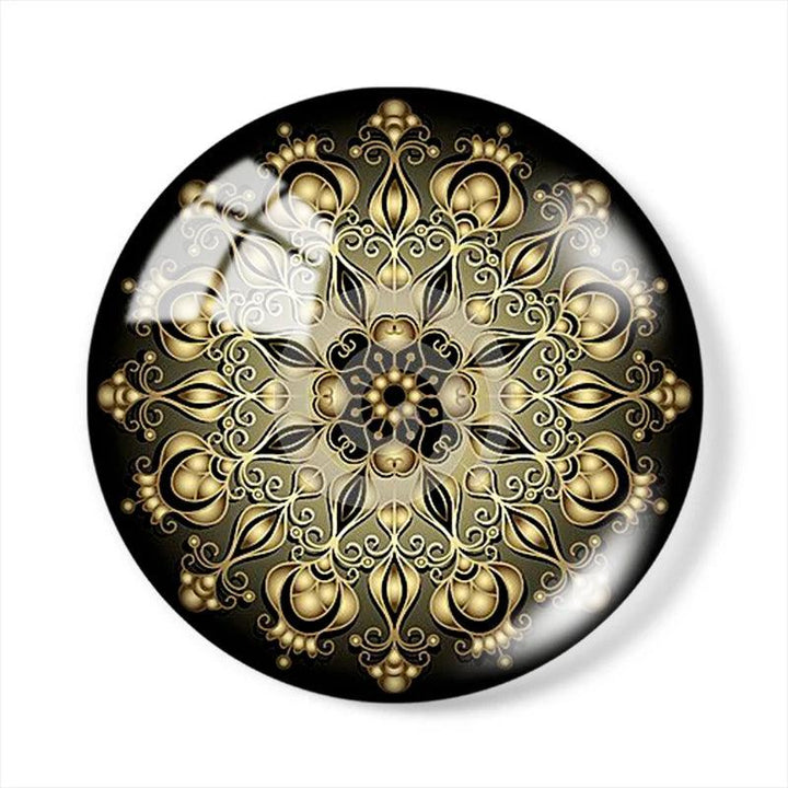 Lisslune | Luxurious Golden Glass Cabochon Set - 10 Pieces for Impressive Jewelry Creations