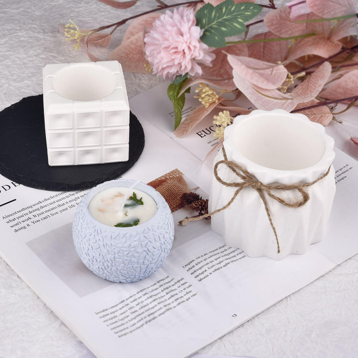 Lisslune | Silicone mold set for creative candle jars and flower planters