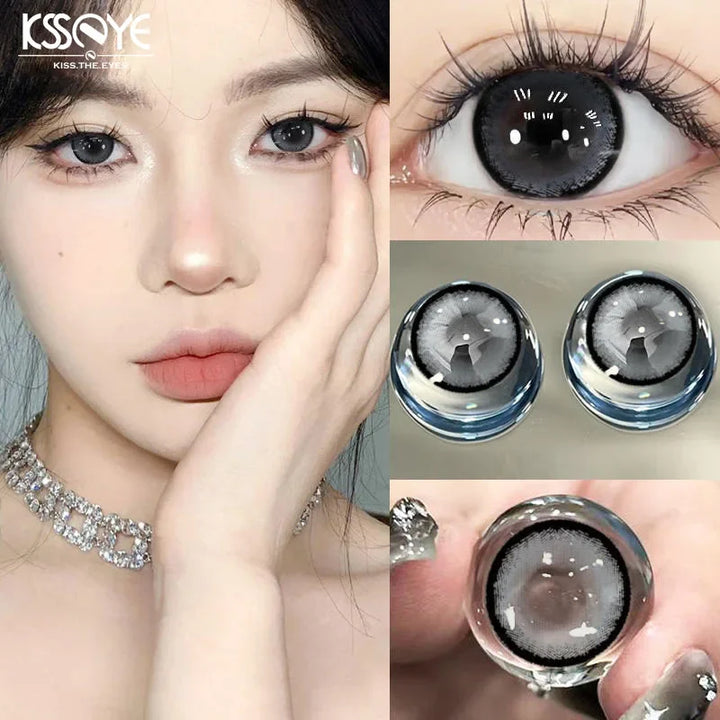 Rynx | 1 Pair 0~-8.00 Myopia Lenses Colored Contact Lenses with Strength High-Quality Natural and Beautiful Pupils New Soft Lenses