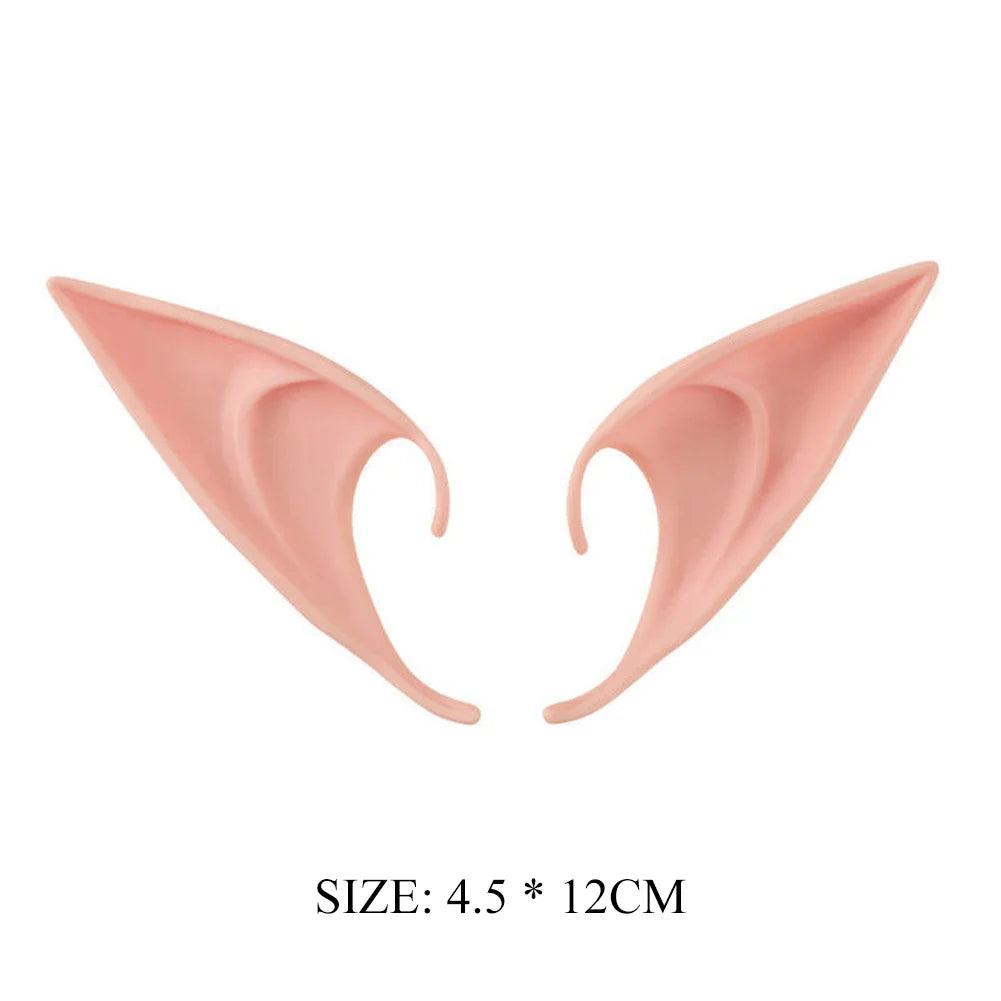 Rynx | Halloween Cosplay Latex Fairy Angel Elf Ears Masquerade Party Costumes Halloween Party Decoration Accessories Photo Props Children's Gift