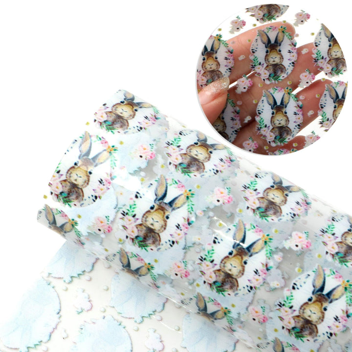 Lisslune | Bunny Egg Design artificial leather crafting sheets for creative DIY projects