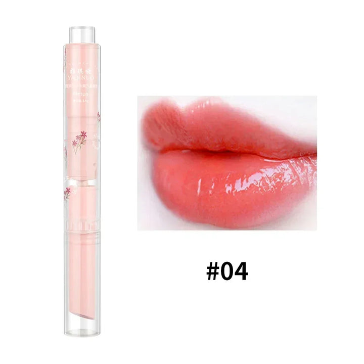 Rynx | Thin Tube Flower Lipstick Pencil Heart-Shaped Gel Lipstick Pencil Makeup Long-Lasting Moisturizing Lip Lacquer Girls Korean Cosmetics