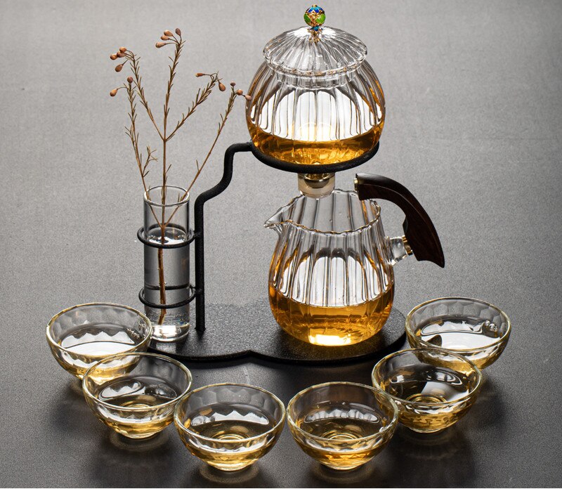 Lisslune | Nature Leaf Magnetic Semi-Automatic Tea Set