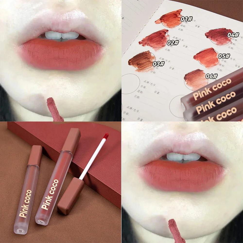 Rynx | Fog Texture Lip Gloss Matte Water Liquid Lipstick Moisturizing Lip Gloss Long-lasting Sexy Lips Tint Makeup Korean Cosmetics