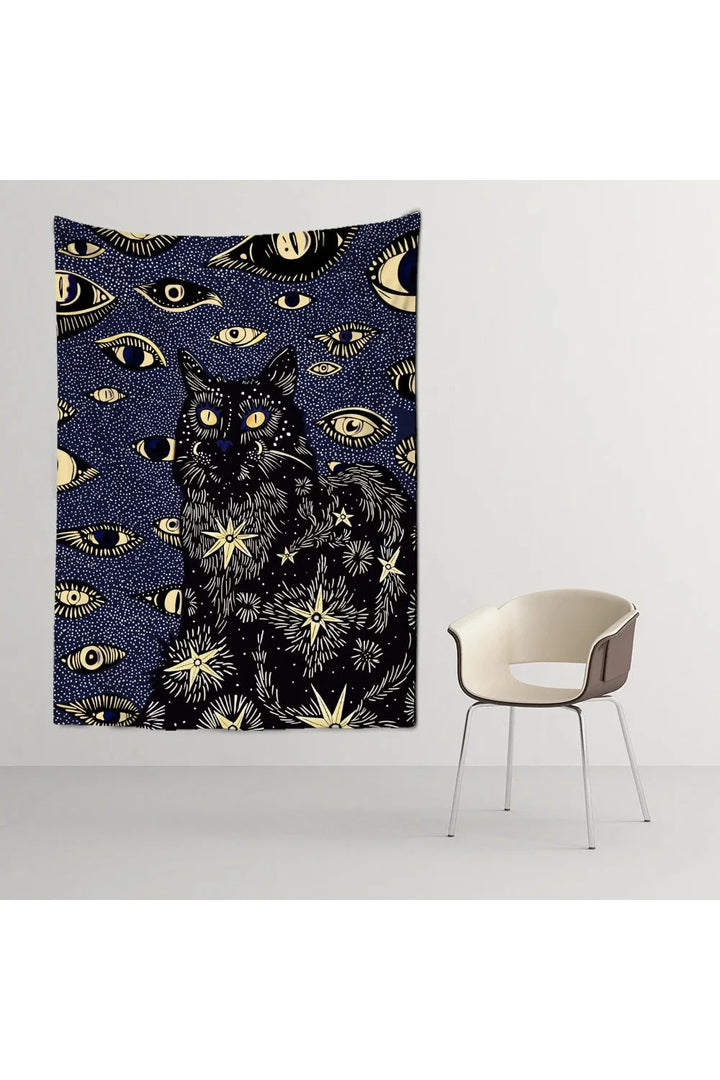 Lisslune | Midnight Cats Tapestry