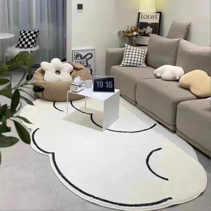 Rynx | Fashion irregular nightstand bedroom rug modern line art fluffy soft living room rugs rugs room tapis 러그 tapete ковер