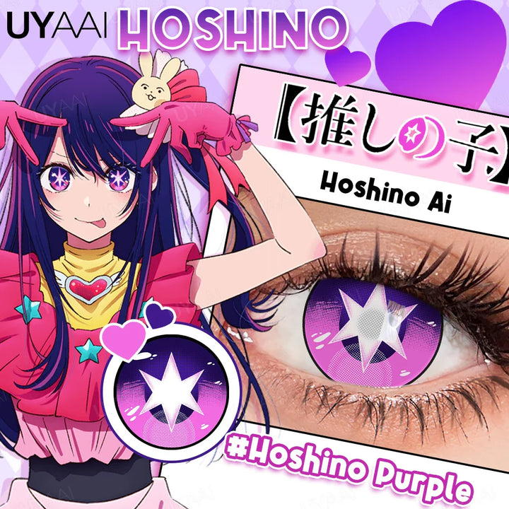 Rynx | Halloween Cosplay Colored Contact Lenses for the Eyes Anime Purple Lenses y2k Eye Lenses Anime Accessories for Hoshino