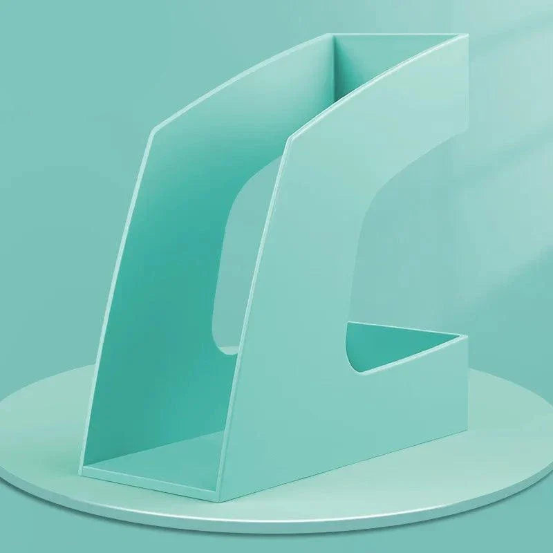 Lisslune | Slim Plastic Desktop Book Organizer - Versatile Document and Magazine Storage Solution for School and Office
