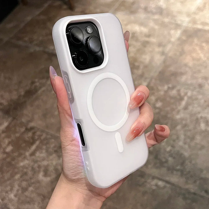 Lisslune | Weiche Gummi-Gummi-Bonbons Farbe Für Magsafe Telefonhülle Für iPhone 16 15 14 13 12 11 Pro Max Plus Drahtloses Laden 2 IN 1 Hülle