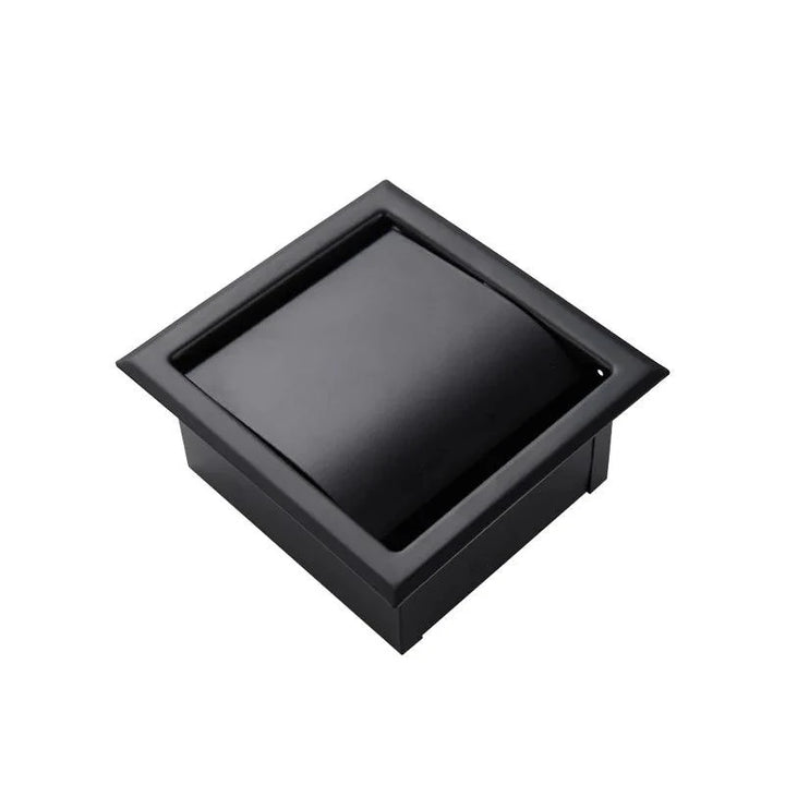 Lisslune | Modern Matte Black Wall-Mounted Toilet Paper Holder for Chic Bathrooms