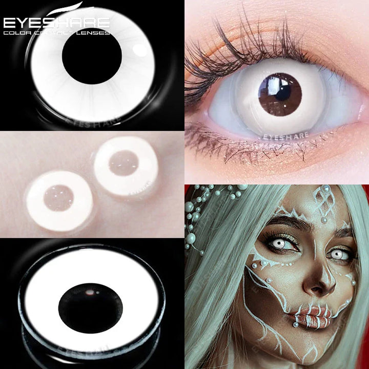 Rynx | 1 Pair Anime Color Contact Lenses for Eyes Yearly Red Lenses Black White Lenses Halloween Eye Lenses Cosplay Eye Contact Lenses