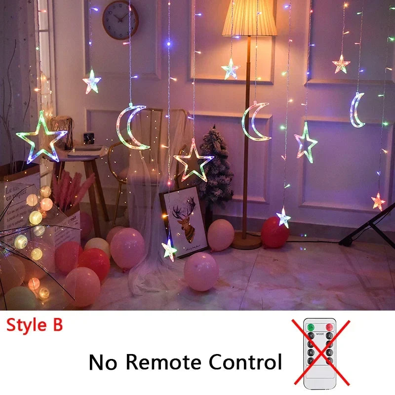 Rynx | Christmas lights 2024 light chain fairy garland curtain decoration for the holidays 2025 New Year decoration 220V/110V/battery