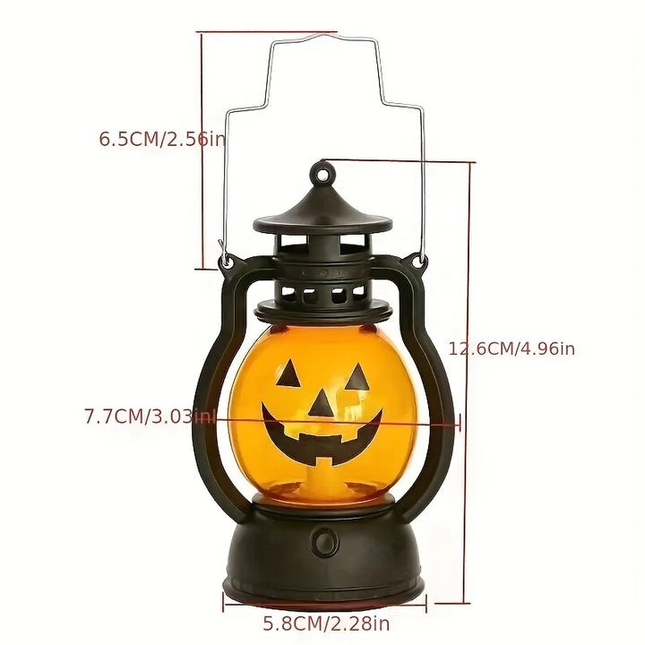 Rynx | Halloween hanging pumpkin lantern light LED ghost lamp candlelight retro small oil lamp Halloween party home decor horror props