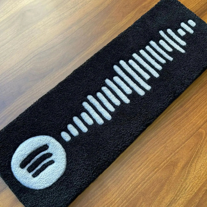 Rynx | Spotify Music Codes Carpet Digital Printing Technology Simple Entry Gift Handmade Non-Slip Decorative Carpet