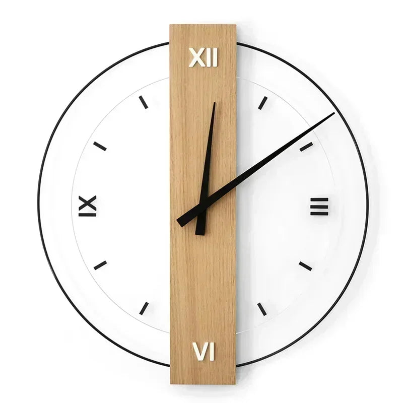 Lisslune | SilentOak – Minimalist Wooden Wall Clock with Silent Movement