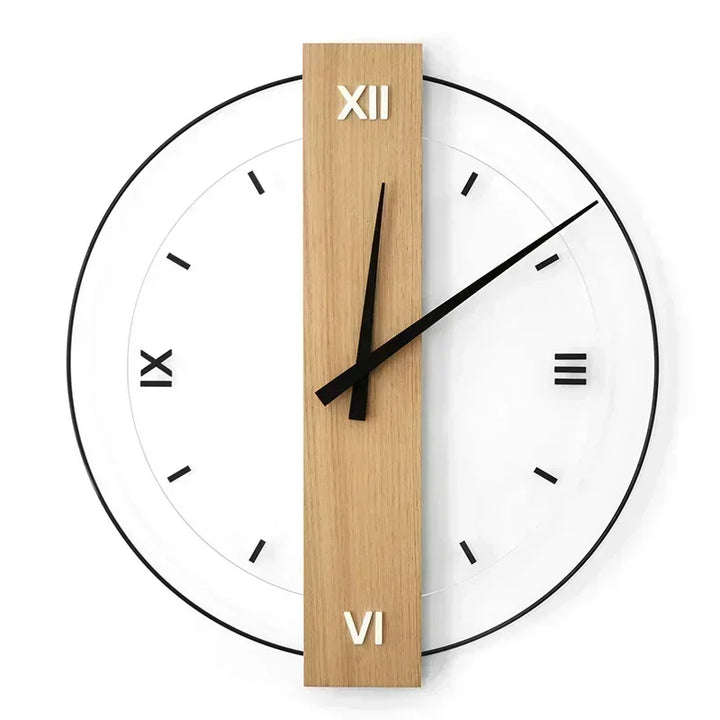 Lisslune | SilentOak – Minimalist Wooden Wall Clock with Silent Movement