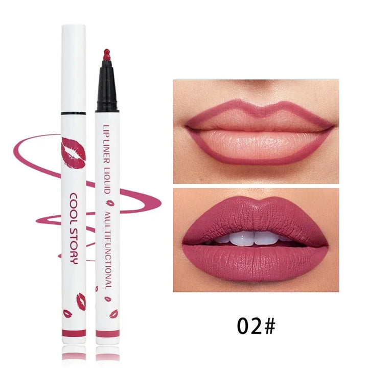 Rynx | Liquid Lipliner Pencil Long-lasting Lip Cosmetics Tool Matte Soft Lip Liner Quick-drying Smudge-proof Natural Lipstick Pencil