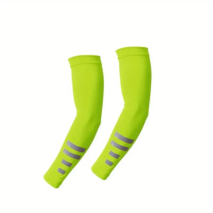 Rynx | 2 Pieces Summer Outdoor Sun Protection Arm Sleeves Quick Drying Breathable Night Running Cycling Reflective Ice Silk Sleeves