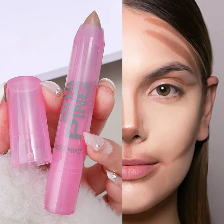 Rynx | Gray Bronzer Highlighter Contour Pencil Waterproof Cream Texture Nose Shadow Contour Pencil Cosmetics Face Brightening Makeup