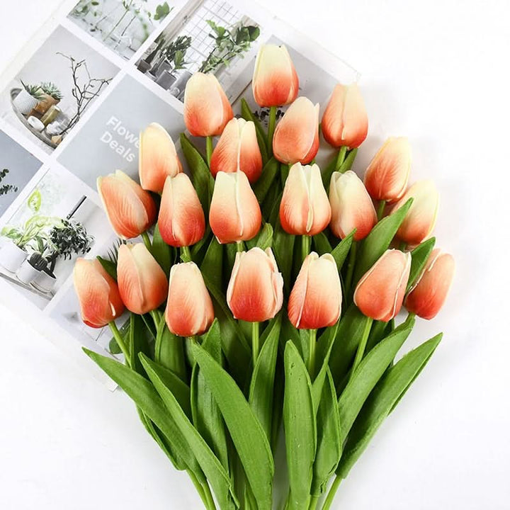 Lisslune | Artificial Tulip Bouquet with Realistic Lifelike Flowers