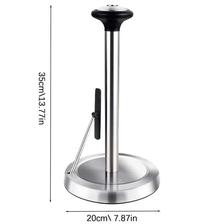 Lisslune | Elegant kitchen roll holder made of stainless steel with dual mounting options
