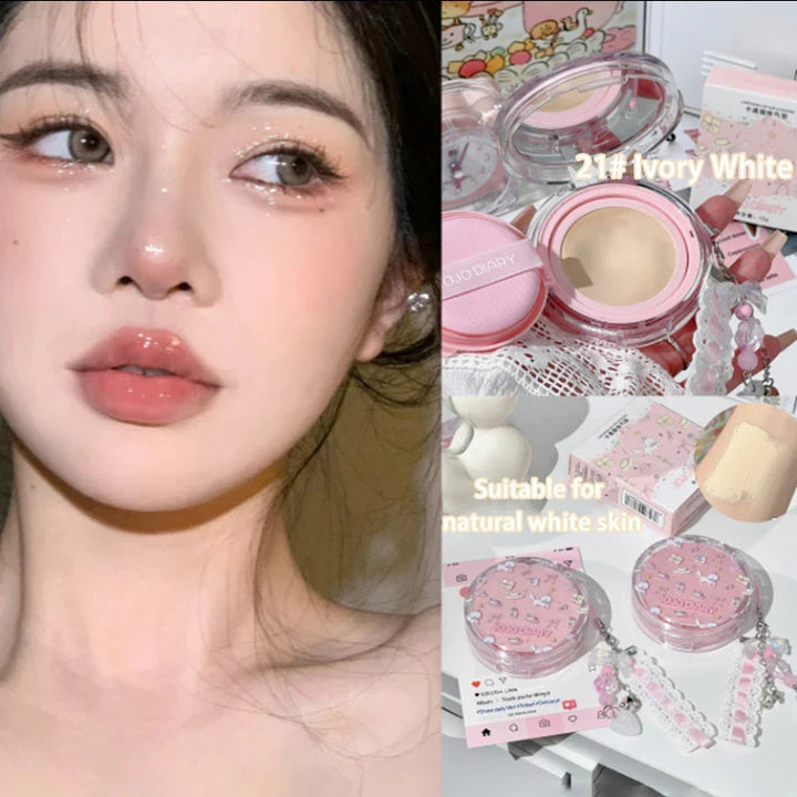 Rynx | Sweet Cat Air Cushion Compact Cream Hydrating High Coverage Foundation Oil Control Concealer BB Cream Korean Makeup Base Cosmetics