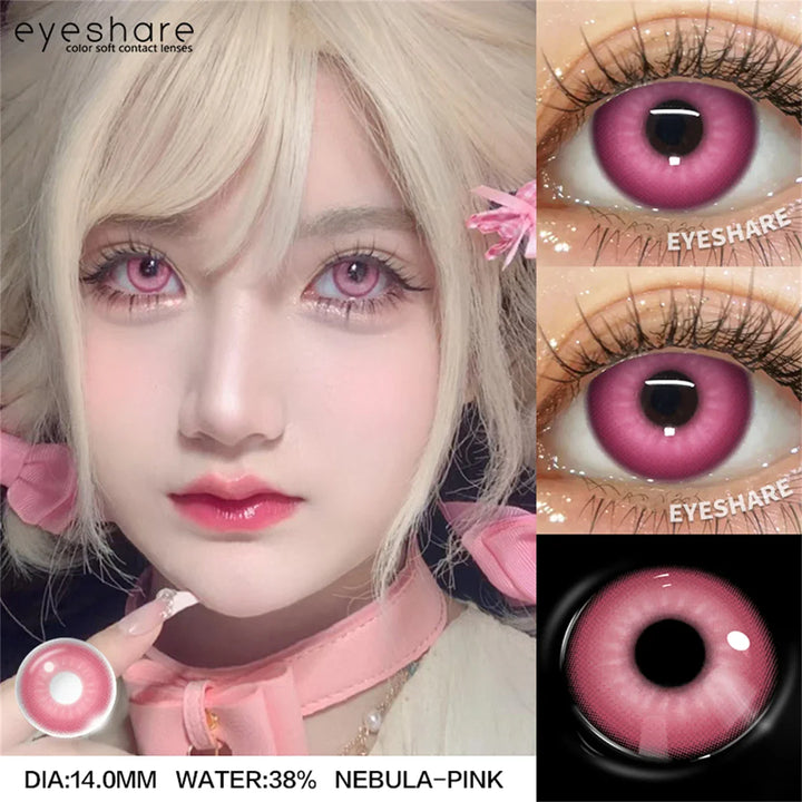 Rynx | Cosplay Colored Contact Lenses for Halloween Vampire Red Contact Lens Anime Colored Eye Lenses Annual Blue Contact Lenses