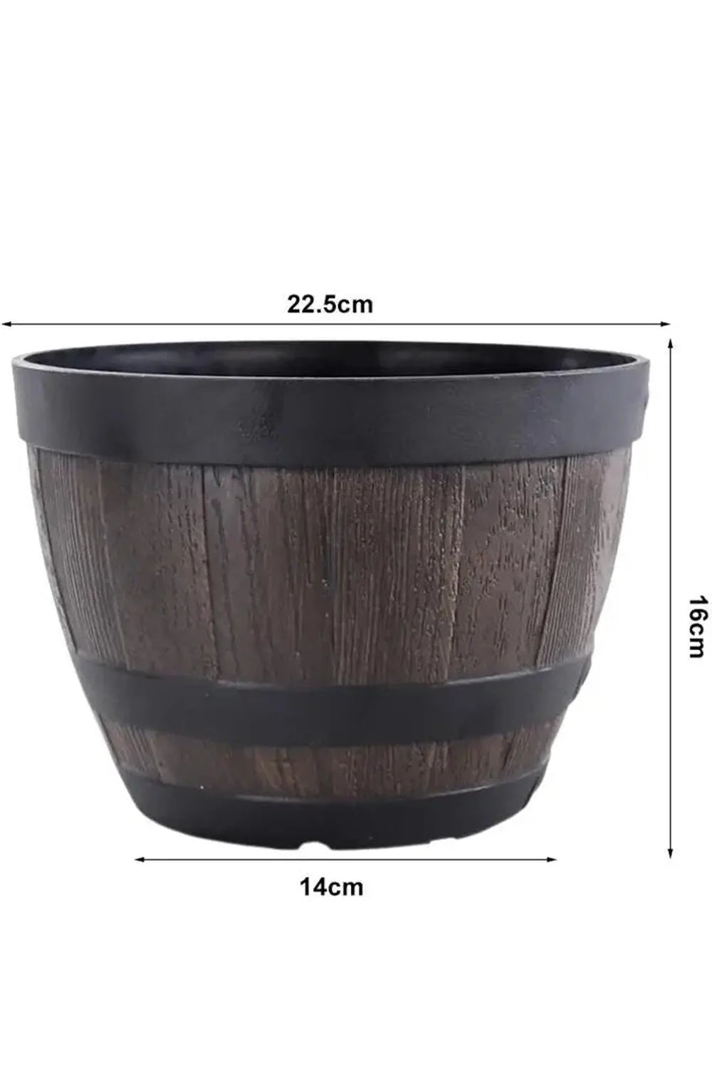 Lisslune | Wood Barrel Plant Pot