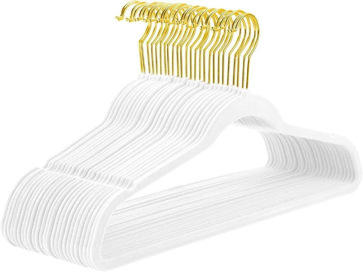 Lisslune | Elegant Teal Velvet Hanger Collection - 50 Premium Hangers with 360-Degree Gold Hook