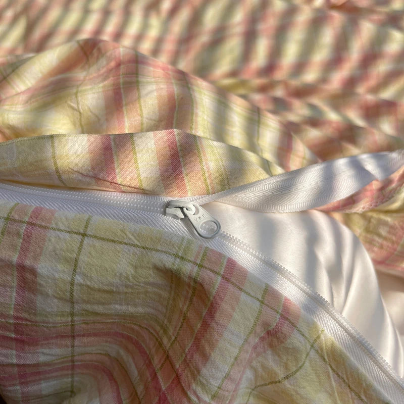 Rynx | 100% Cotton Soft Bedding Set Striped Print Duvet Cover with Pillowcase Bedding Bedspread Pillowcases Duvet Sets