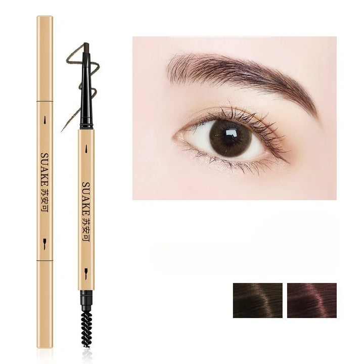 Rynx | Waterproof Eyebrow Boosting Pencil with Double-Ended Pencil and Brush Long-Lasting Eyebrow Cosmetics Easy-to-Wear Makeup for Women